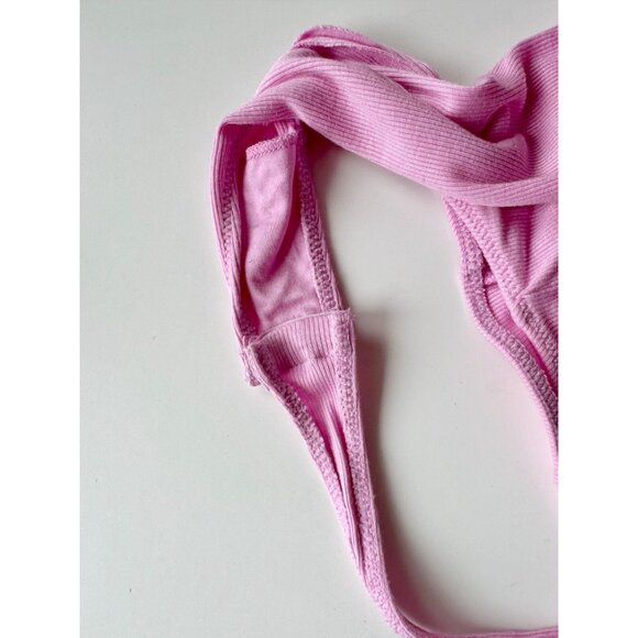 Urban Outfitters OUT FROM UNDER Willow Pink Ribbed Jersey Bodysuit, Size XS - Picture 11 of 15